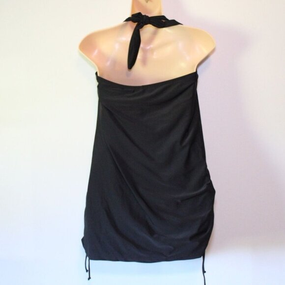 Swimsuits For All One Piece Halter Swimsuit Twisted Ruched Black Size 16 H13539 - Picture 6 of 8